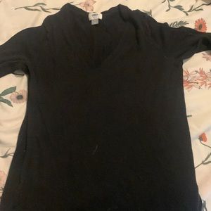 old navy basic black long shirt